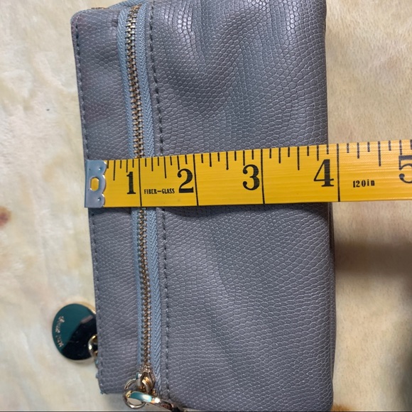 Deux lux clutch wristlet wallet bag gray no strap - Picture 8 of 8